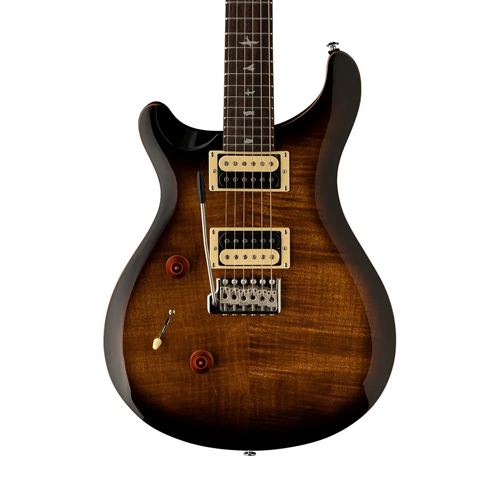 PRS SE Custom 24 Left Handed Electric Guitar w/Bag, Black Gold Sunburst