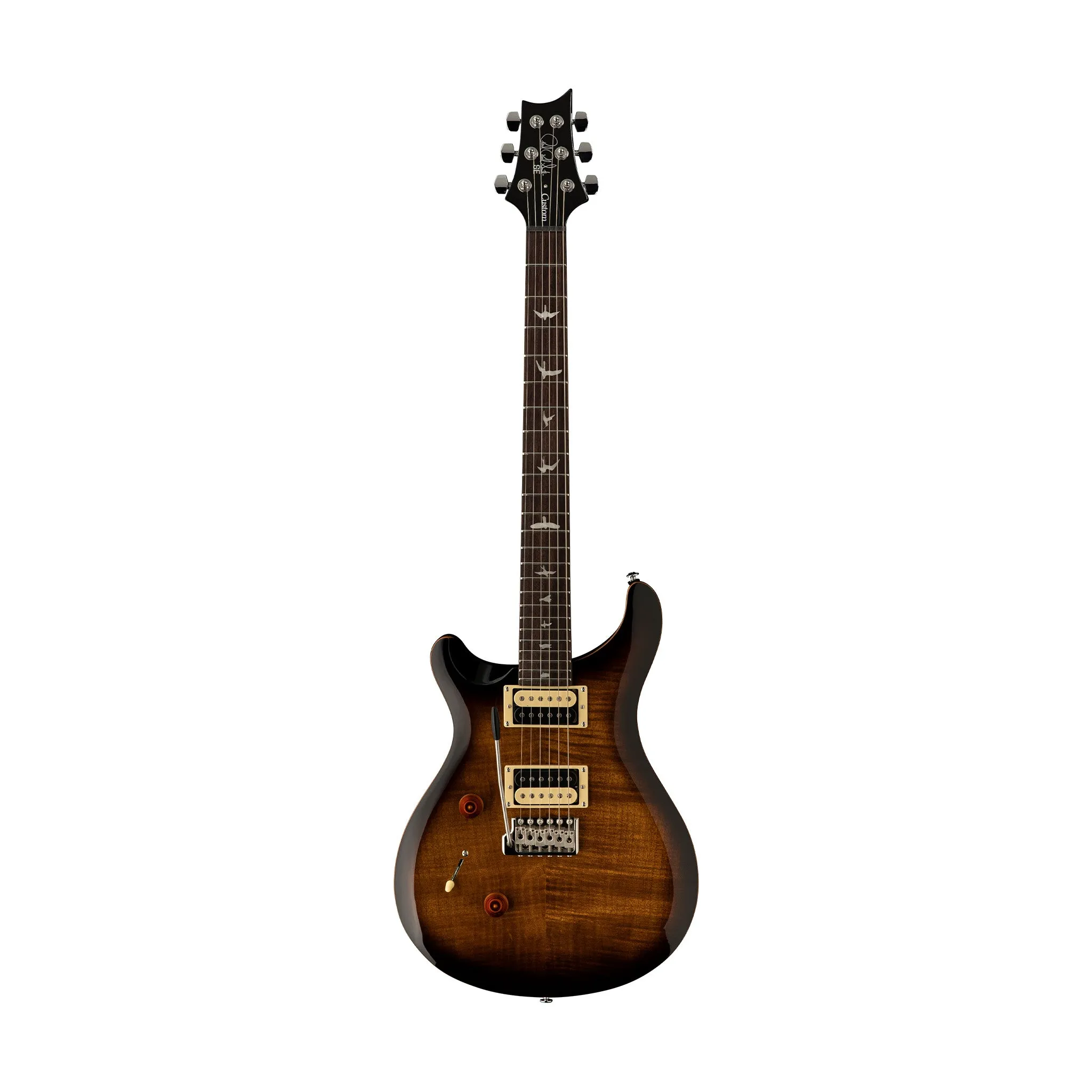 PRS SE Custom 24 Left Handed Electric Guitar w/Bag, Black Gold Sunburst