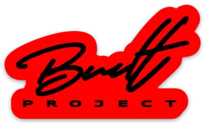 "Bp" Signature Sticker - Black/Red/White
