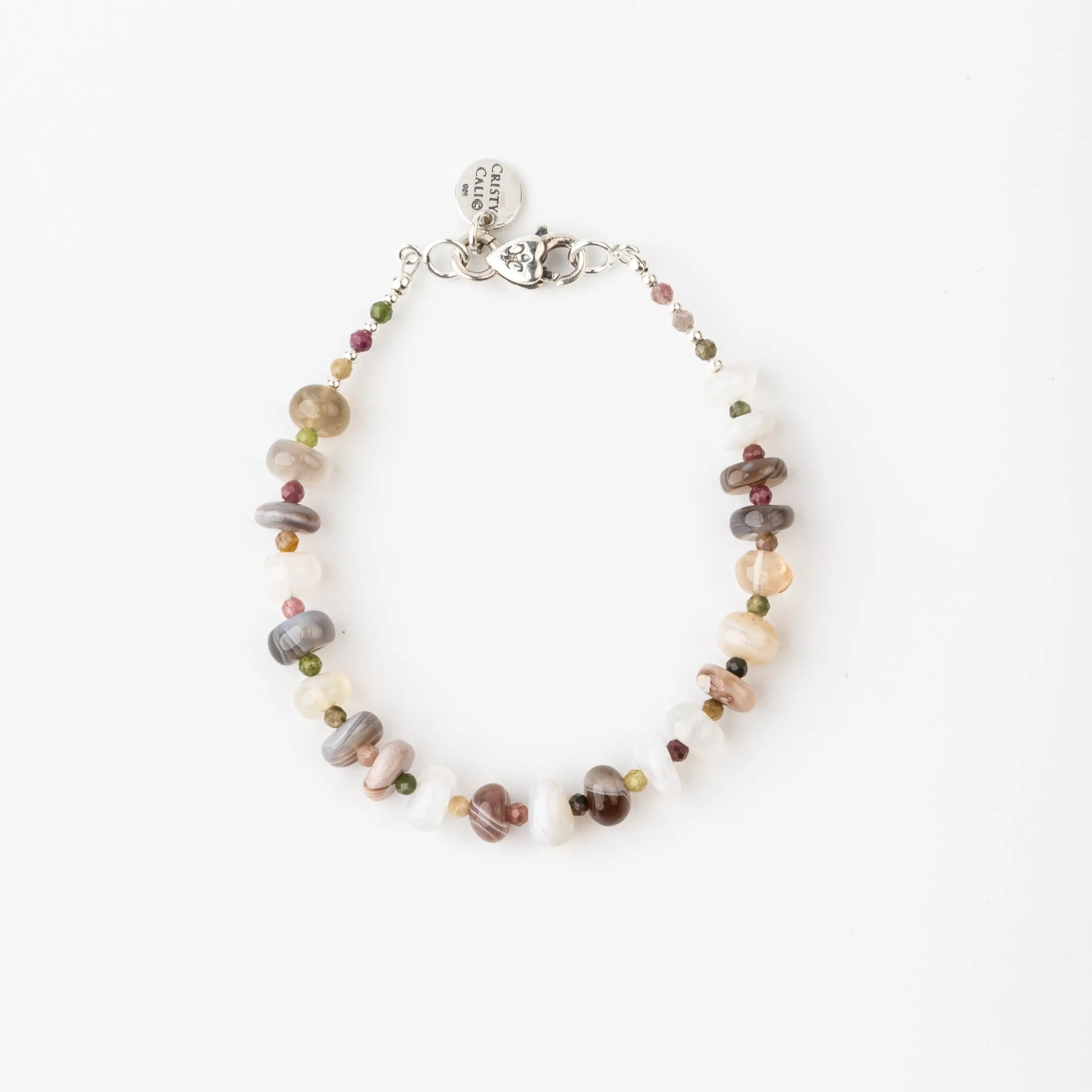 Rainbow Harmony Botswana Agate Classic Signature Bracelet