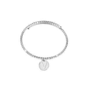 Rebecca My World Silver Glam Bangle- V