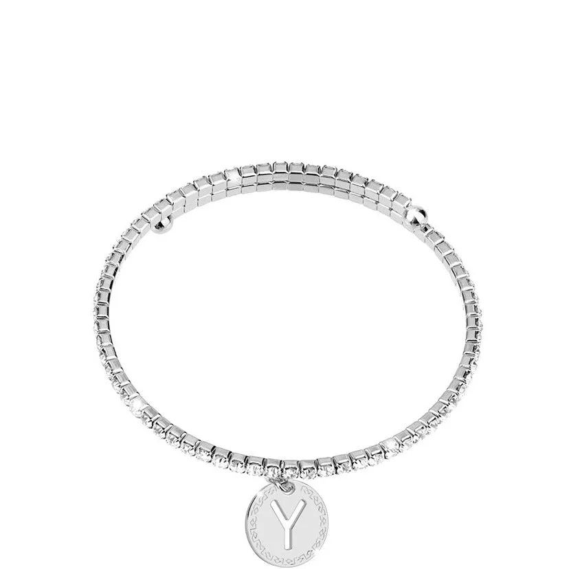 Rebecca My World Silver Glam Bangle - Y