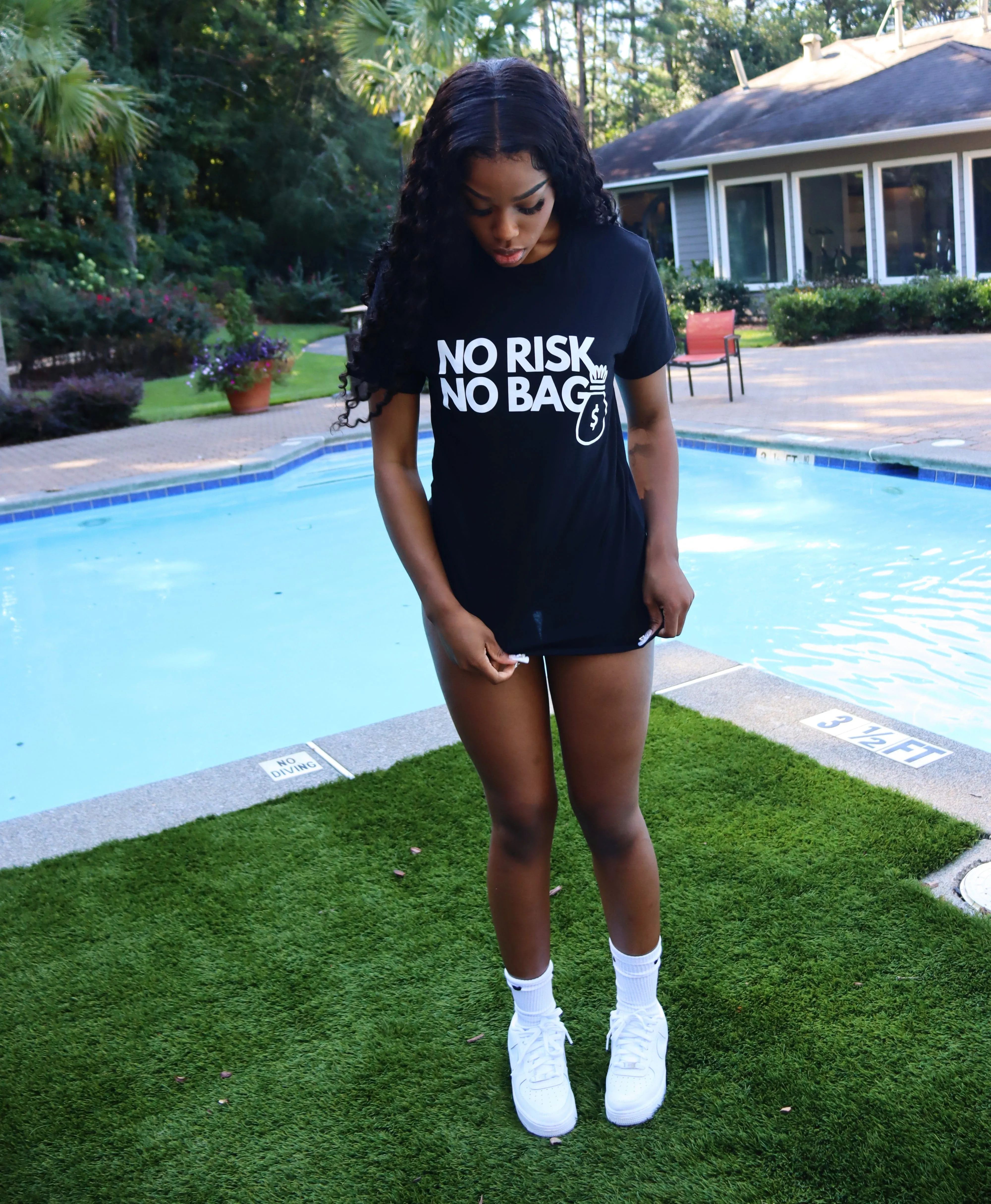 RISKY REWARDS “NO RISK NO BAG” COTTON TEE