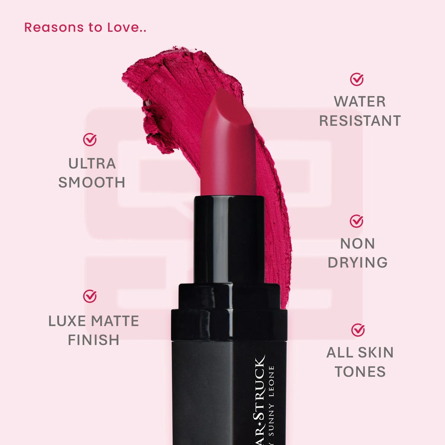 Rooberry - Luxe Matte Lipstick, Berry Pink | 4.2gms