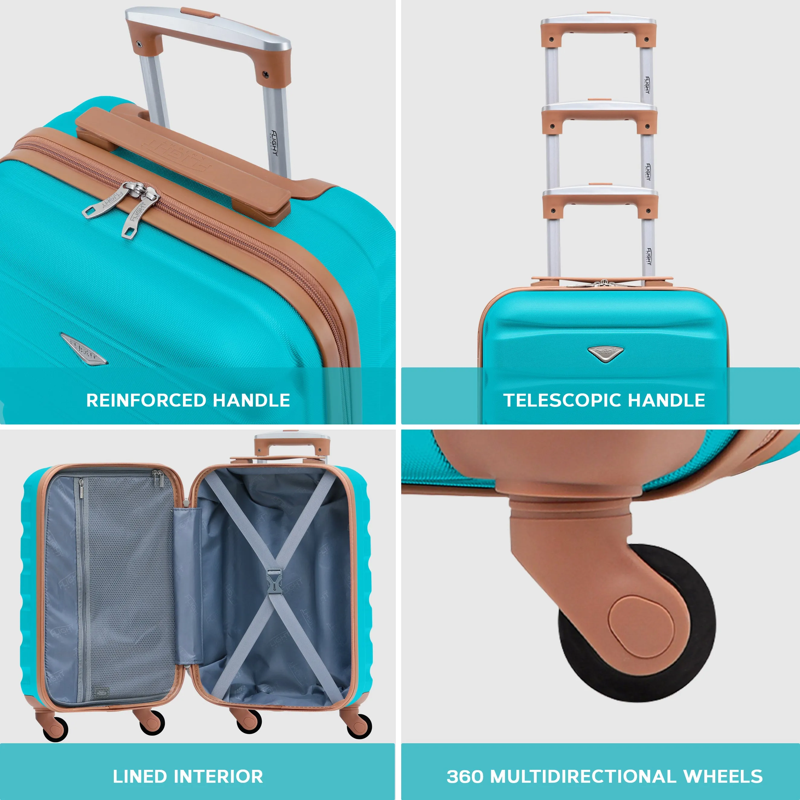 SAFIR Cabin Bag & Large Check-in Suitcase Set of 2
