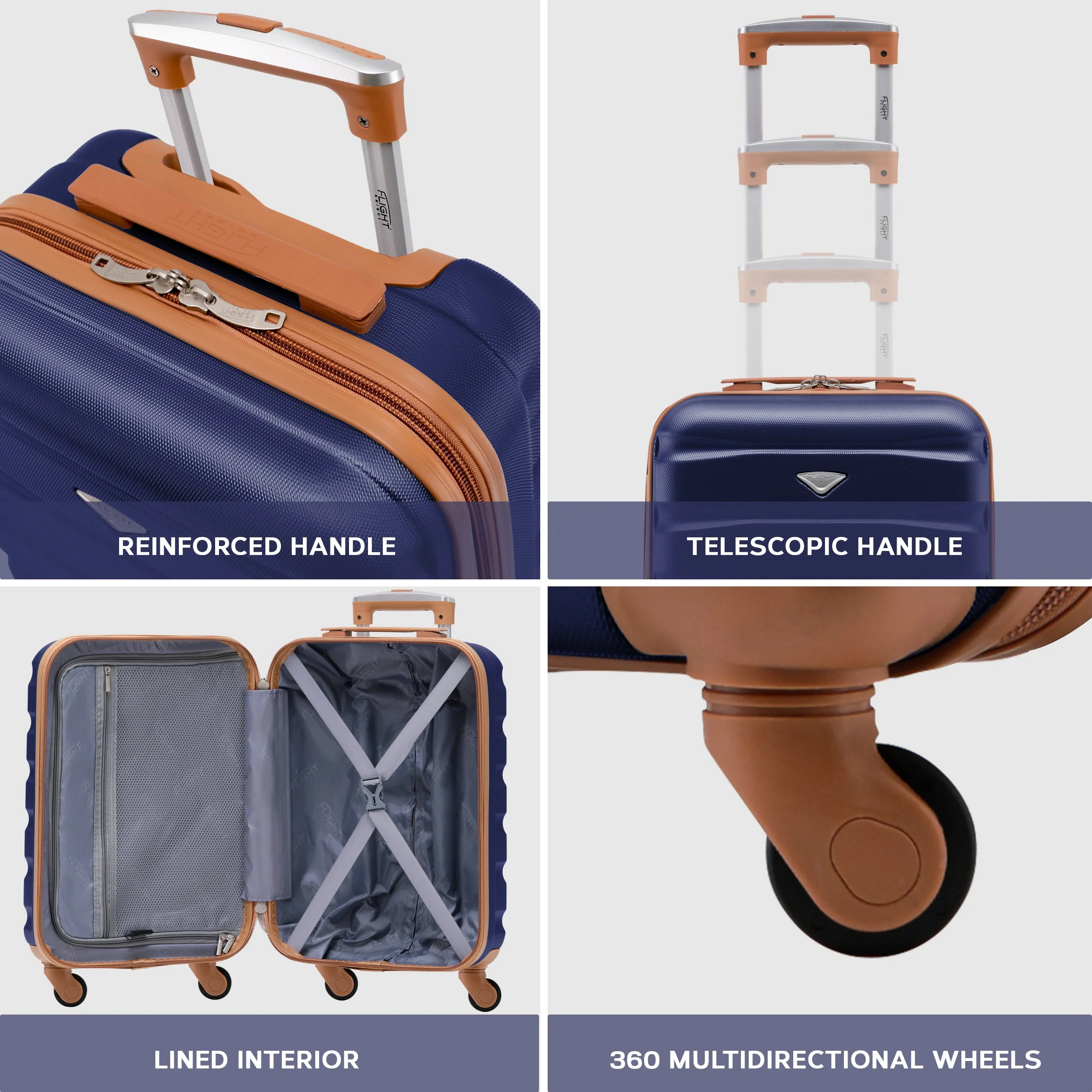 SAFIR Cabin Bag & Large Check-in Suitcase Set of 2