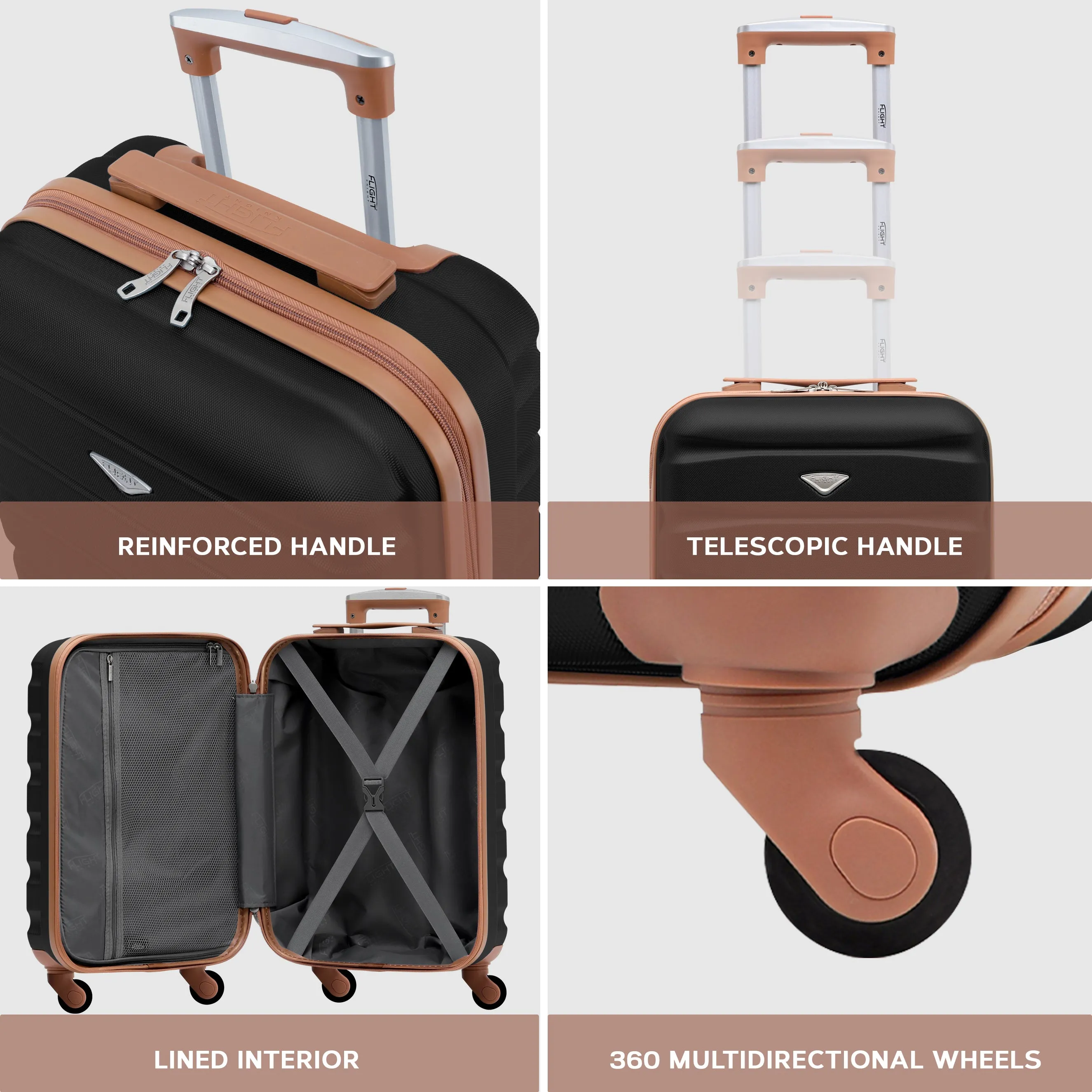 SAFIR Cabin Bag & Large Check-in Suitcase Set of 2