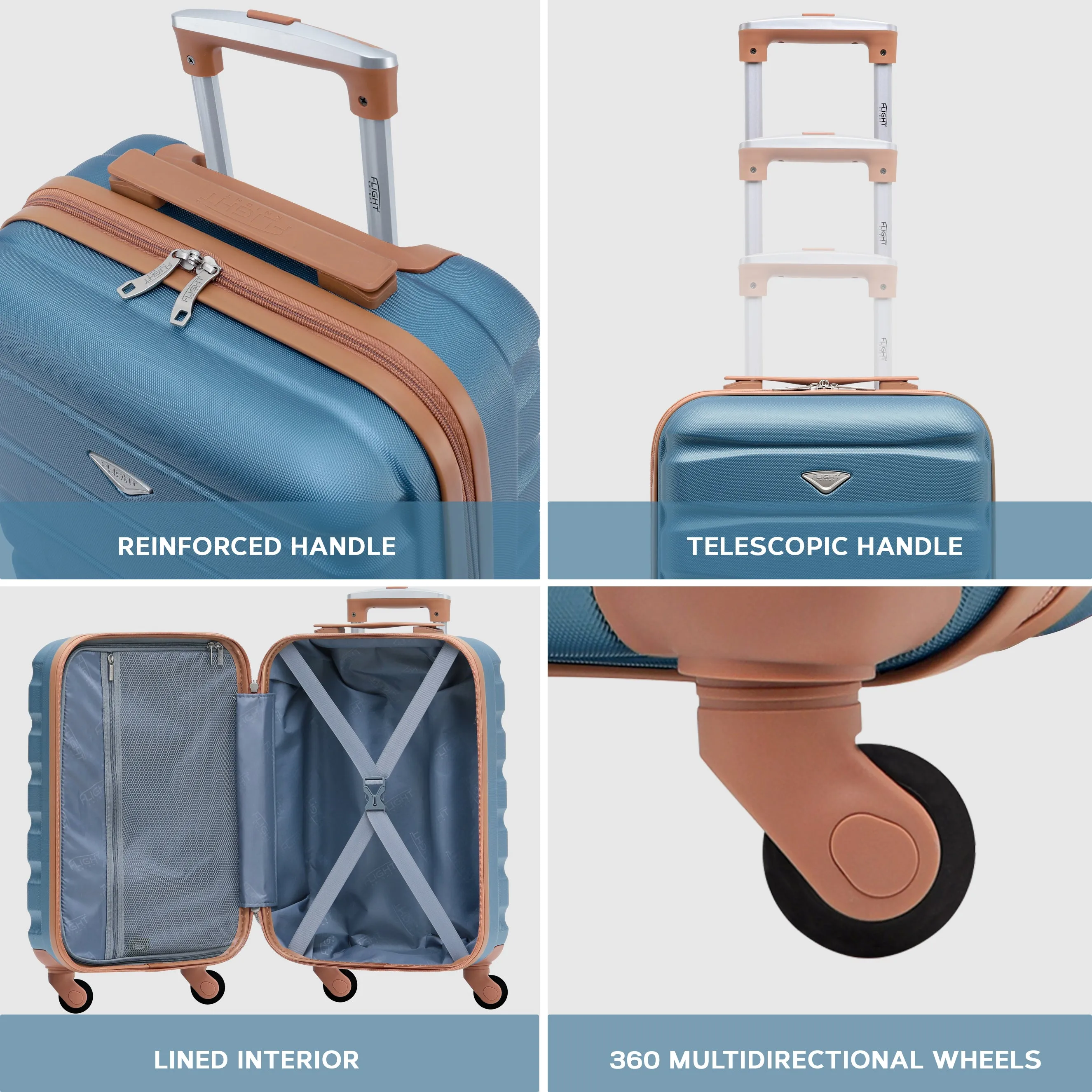 SAFIR Cabin Bag & Large Check-in Suitcase Set of 2