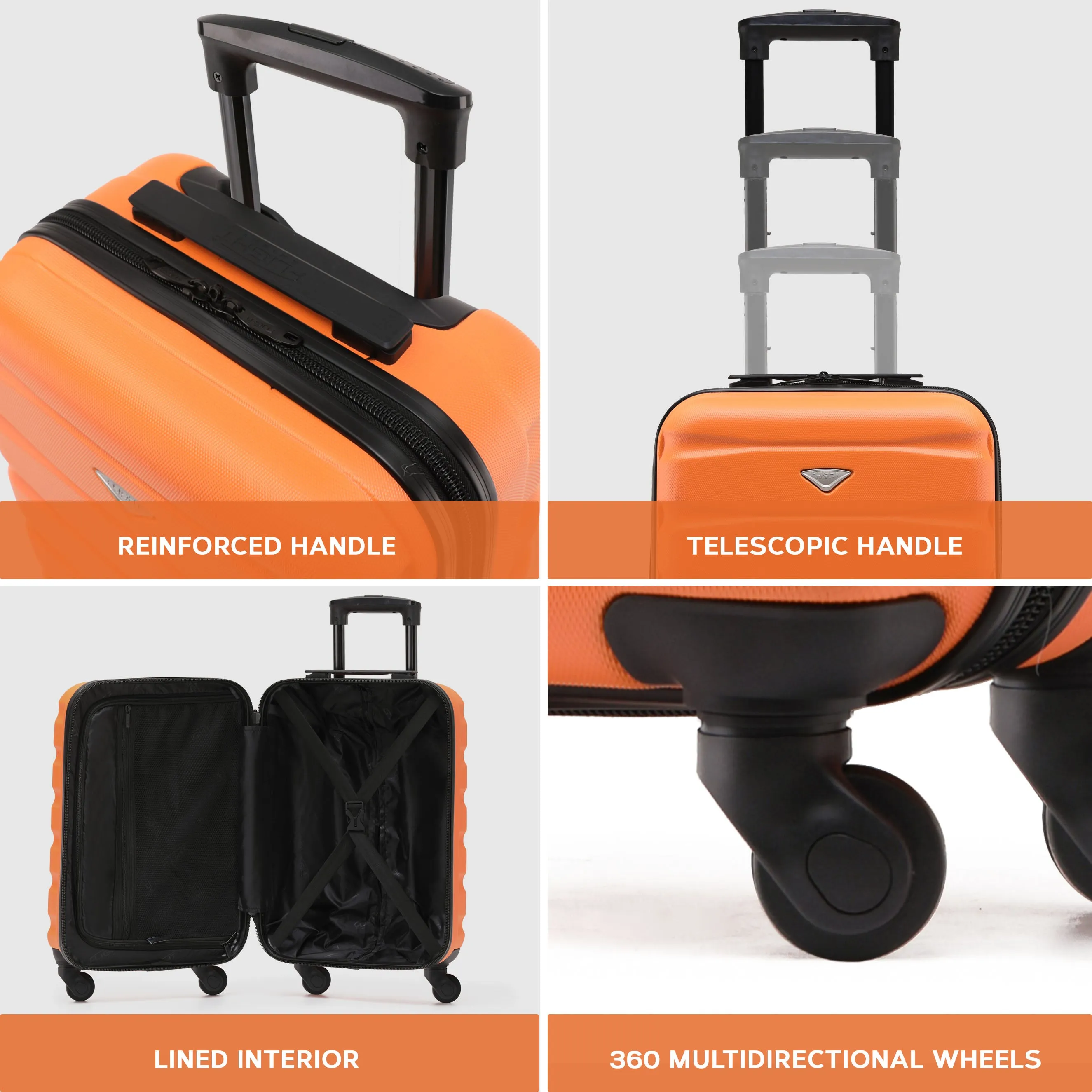 SAFIR Cabin Bag & Large Check-in Suitcase Set of 2