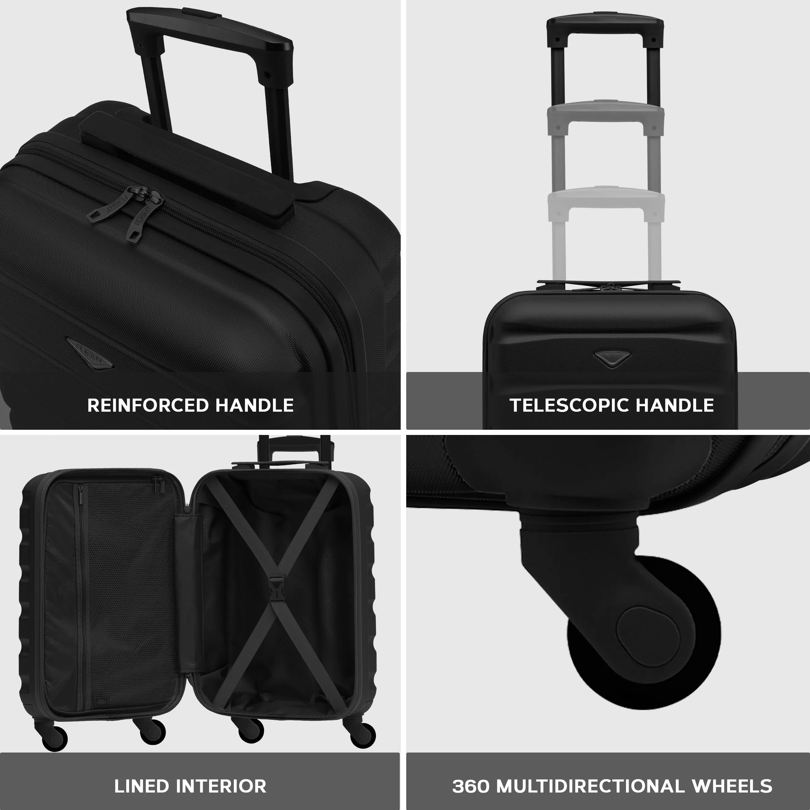 SAFIR Cabin Bag & Large Check-in Suitcase Set of 2