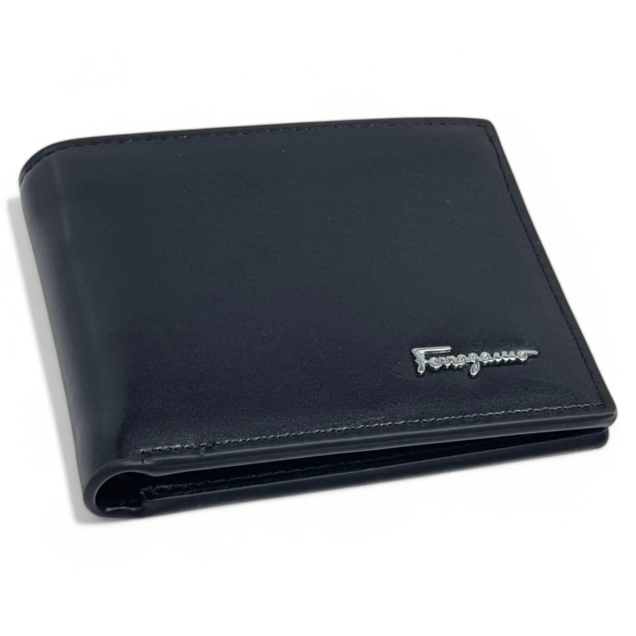 Salvatore Ferragamo Black Leather Wallet