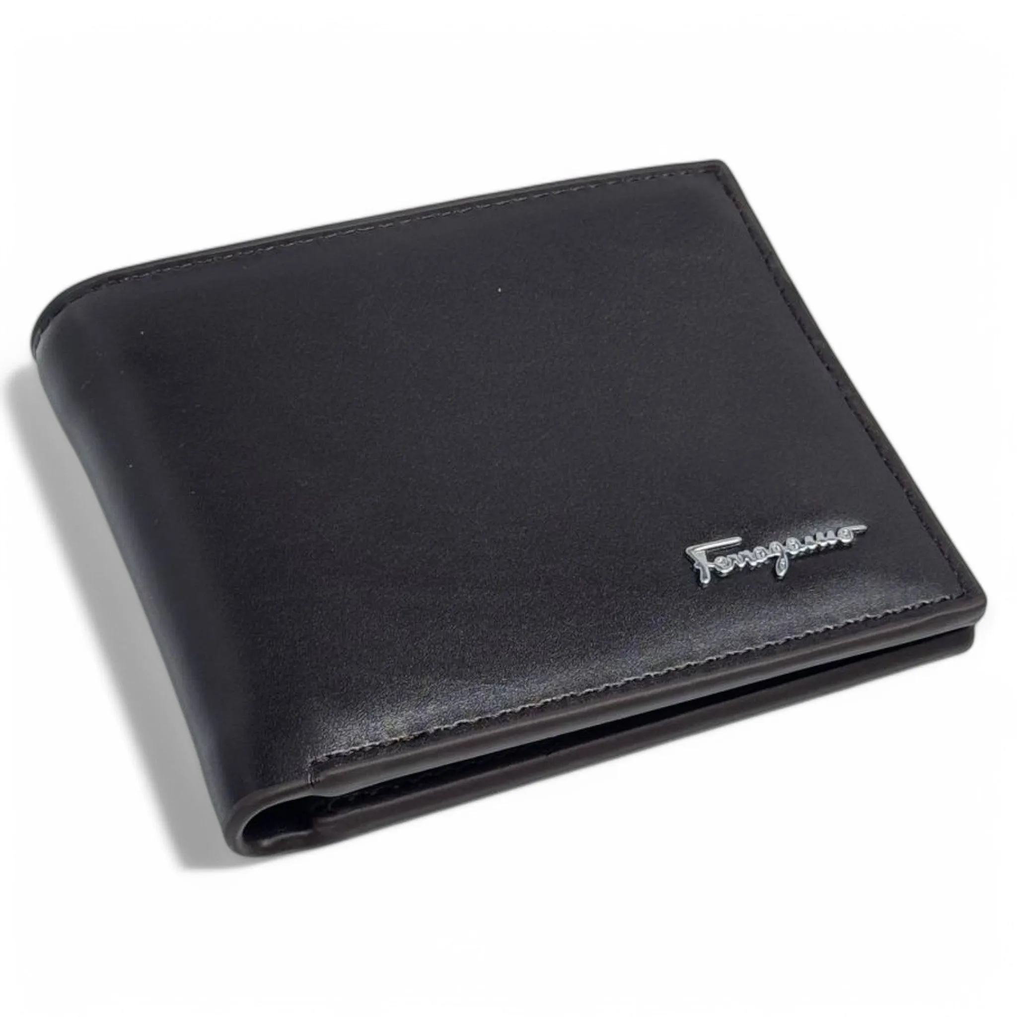 Salvatore Ferragamo Black Leather Wallet
