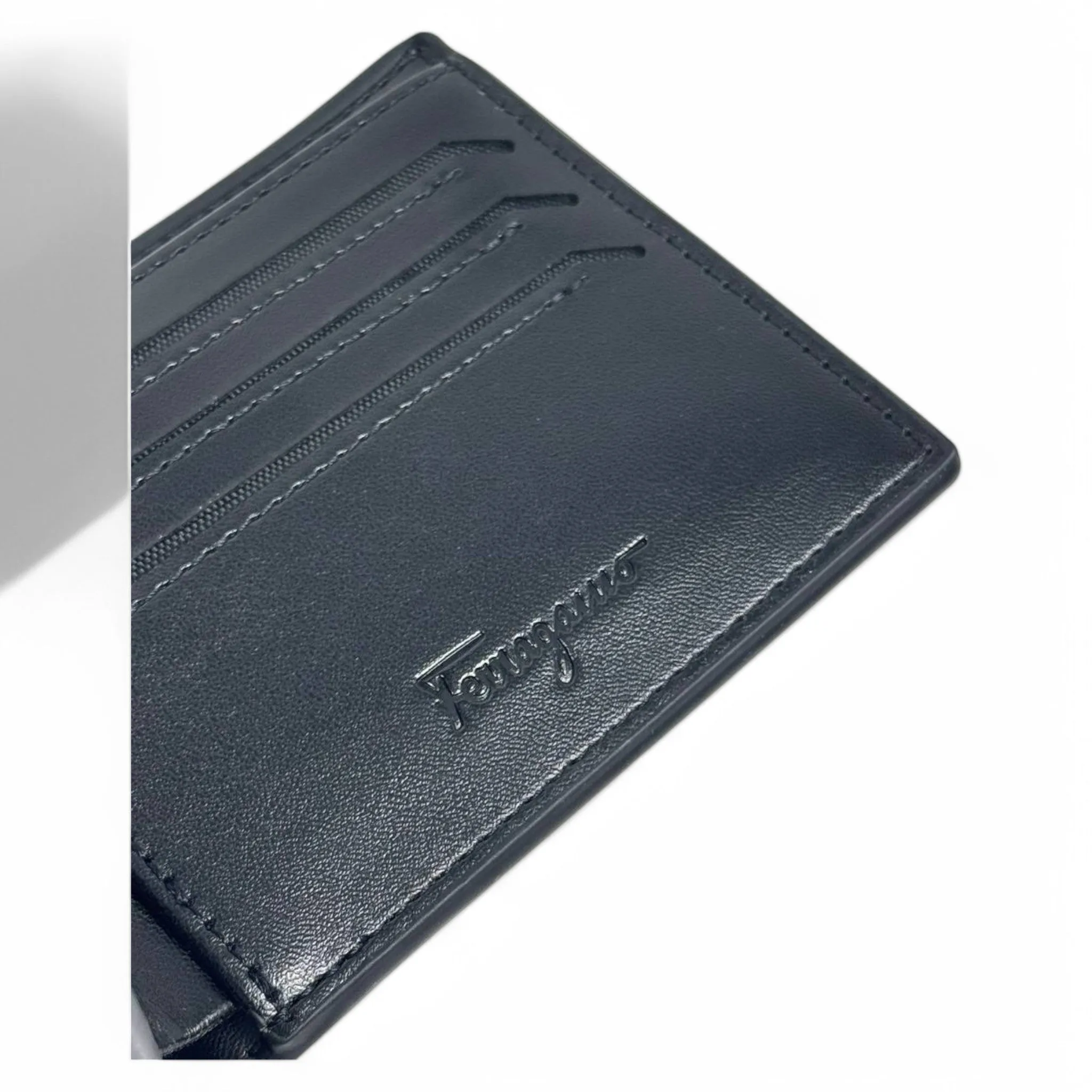 Salvatore Ferragamo Black Leather Wallet