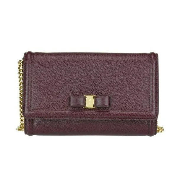 Salvatore Ferragamo Fiocco Vara Mini Bag in Wine