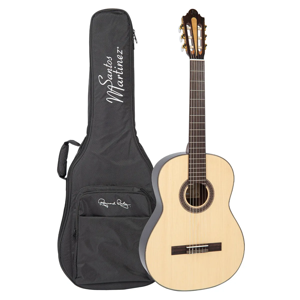 Santos Martinez  Raymond Burley Signature Classic Guitar with Deluxe Guitar Bag