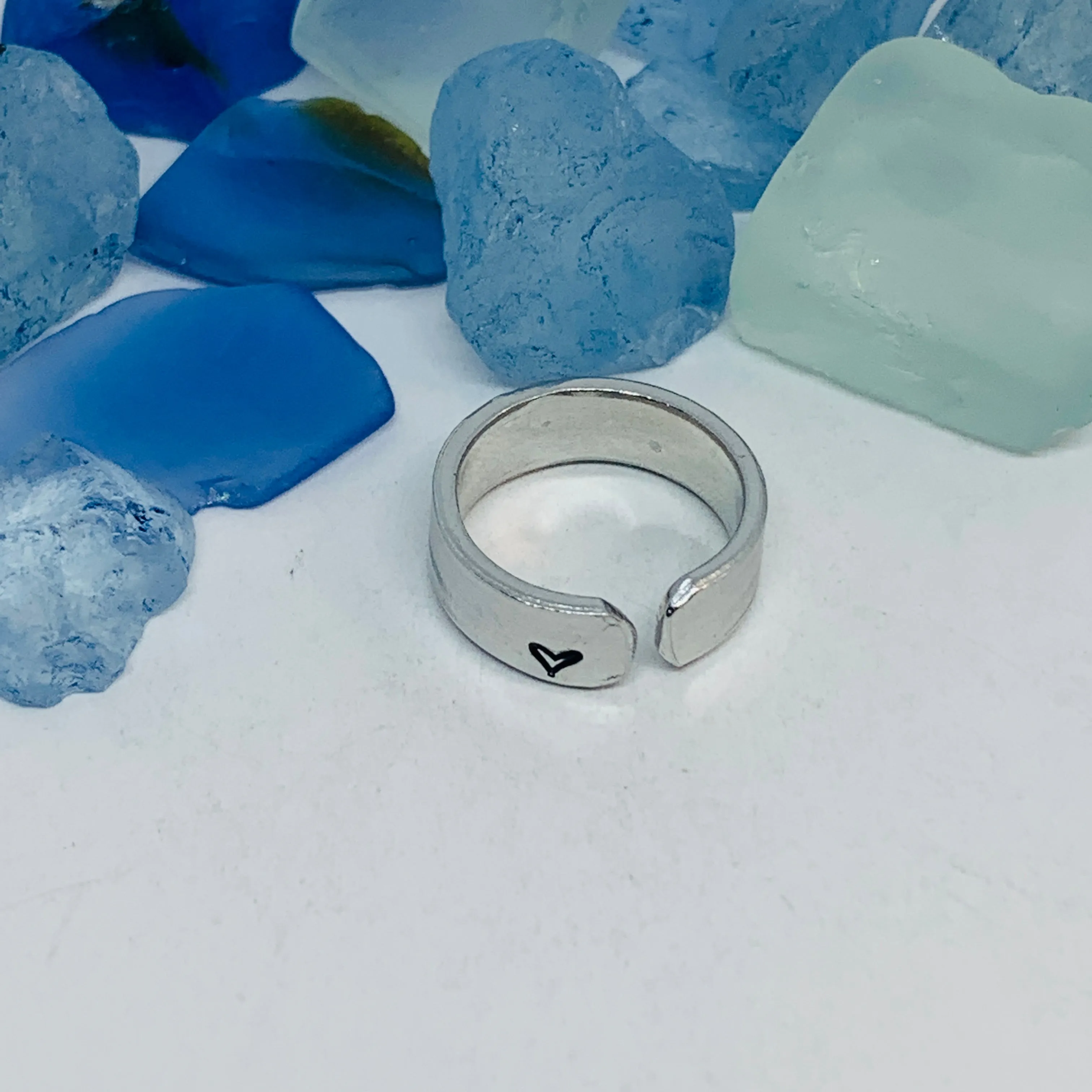 Science Hand Stamped Ring | Atom Molecule | Stamped Stacking Ring | Adjustable | Gift for Nerds