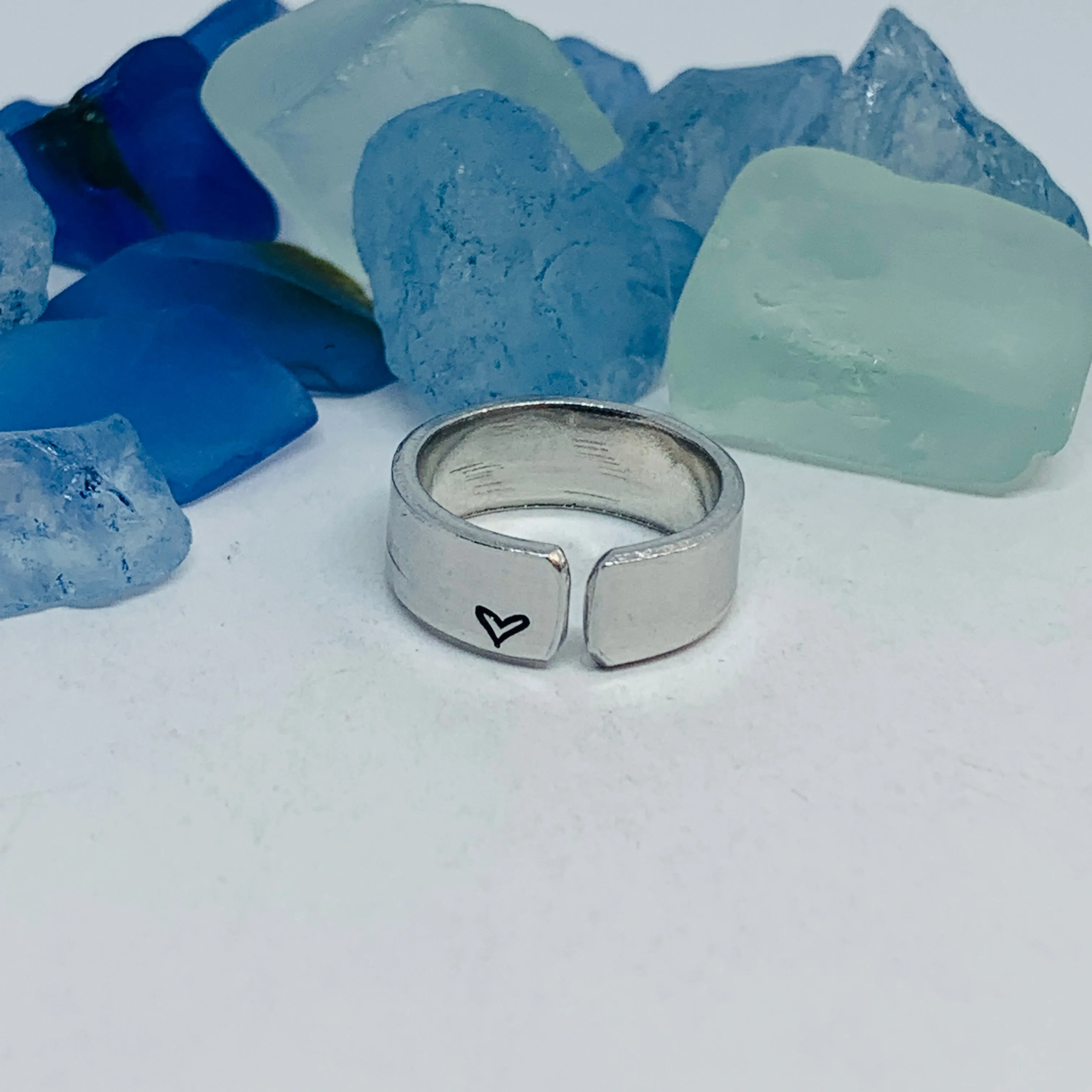 Science Hand Stamped Ring | Atom Molecule | Stamped Stacking Ring | Adjustable | Gift for Nerds