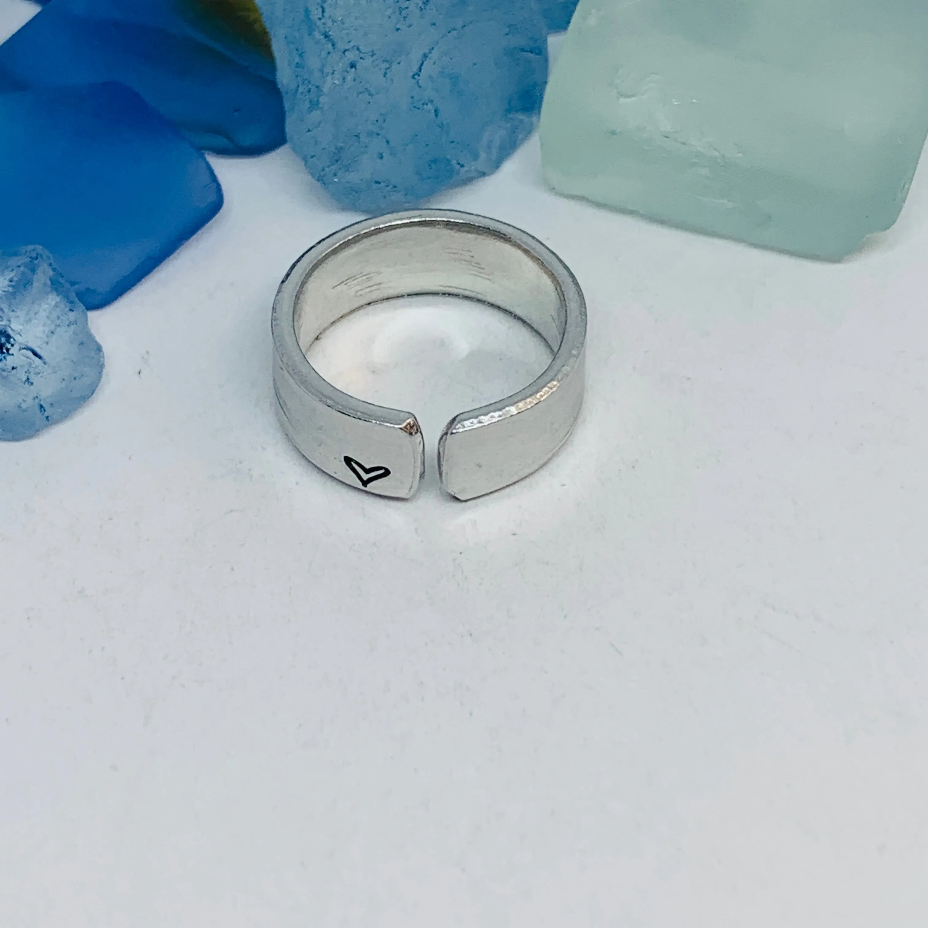 Science Hand Stamped Ring | Atom Molecule | Stamped Stacking Ring | Adjustable | Gift for Nerds