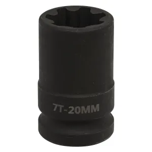 Sealey Brake Caliper Socket 1/2" Drive 20mm Square Ribe 7 Point