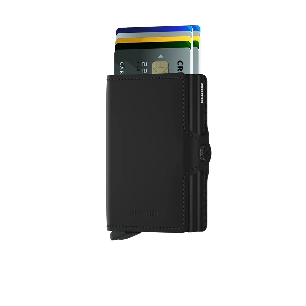 SECRID Twinwallet Leather - Matte Black