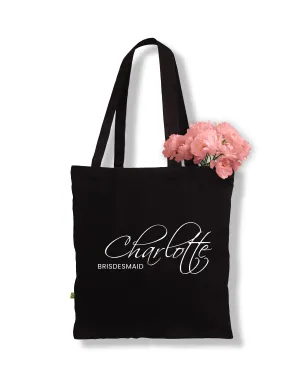 Signature Name Tote Bag - Black