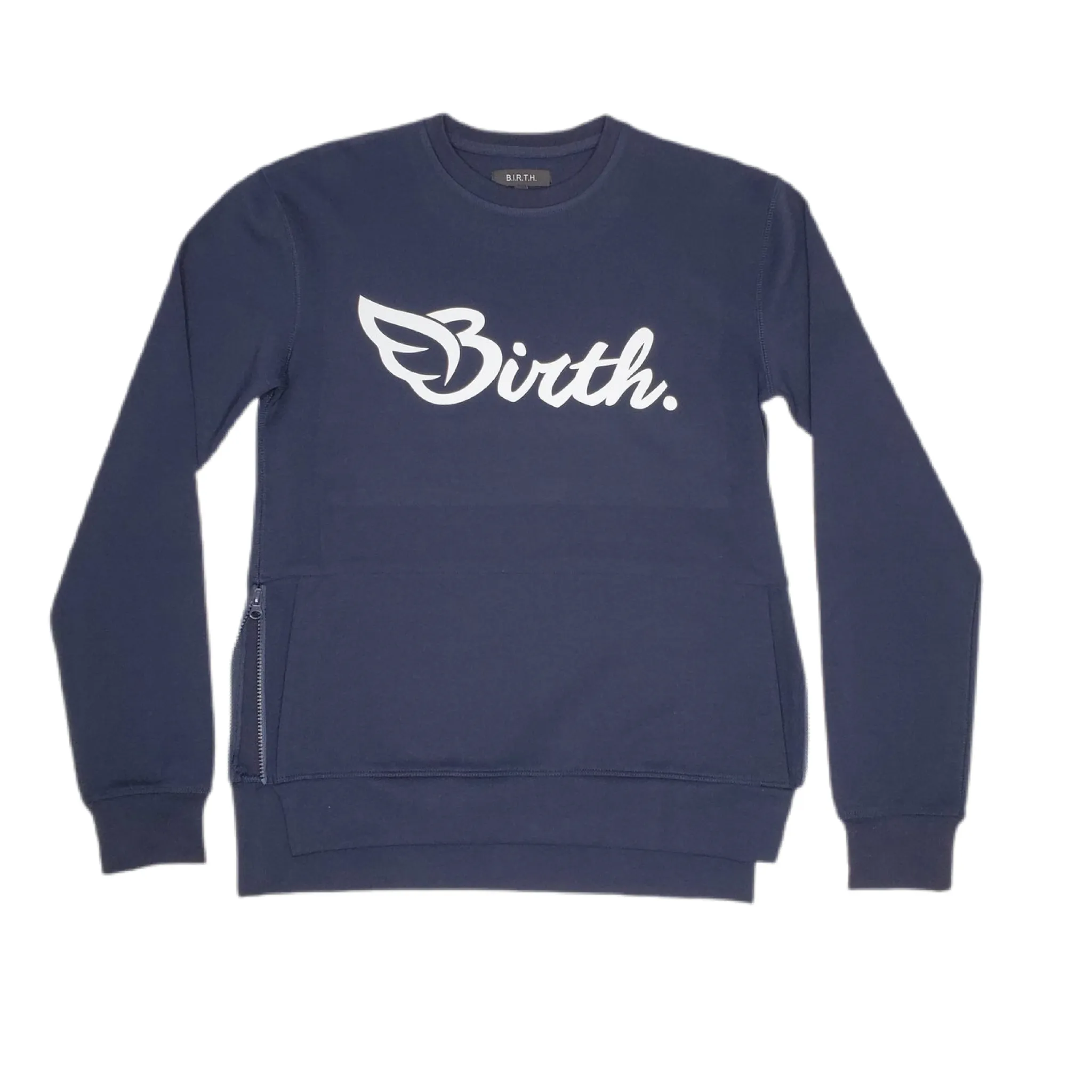 Signature side zip crew