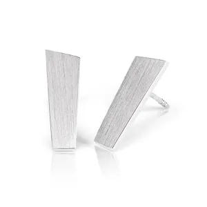 Silver Pulpit Rock Earrings -15mm Matte