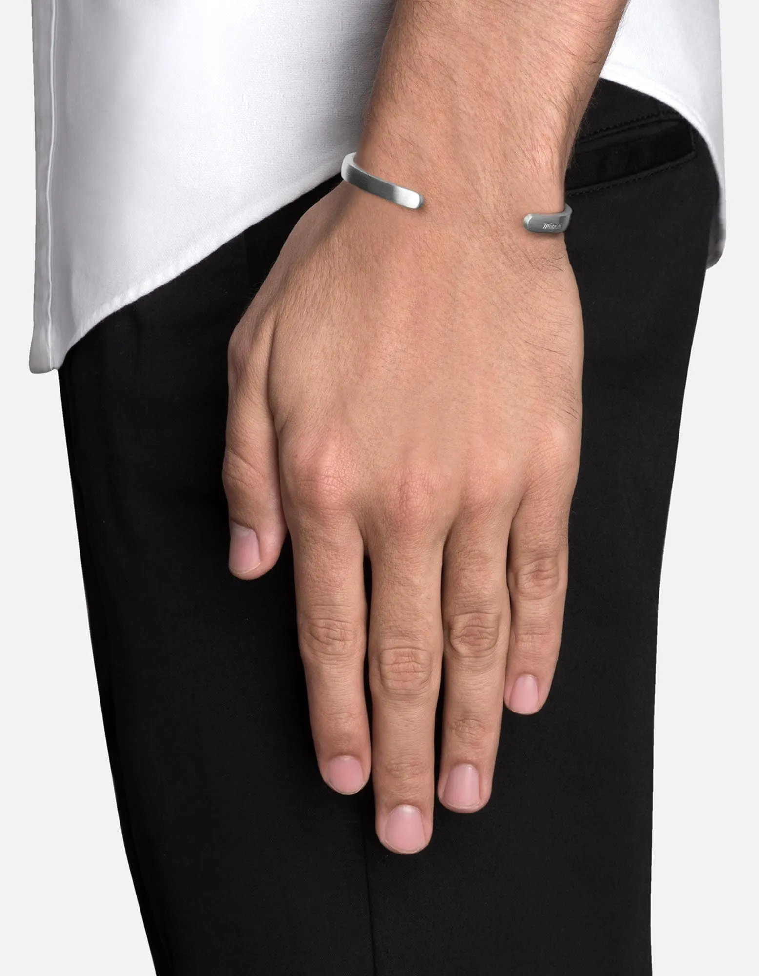 Singular Cuff, Matte Silver