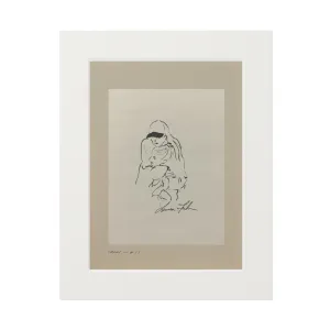 Sister I Matted Print- Cream & Charcoal