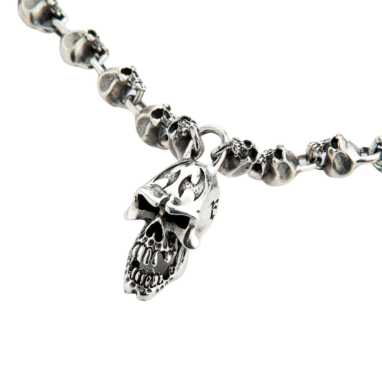 Skull Sterling Silver Biker Wallet Chain