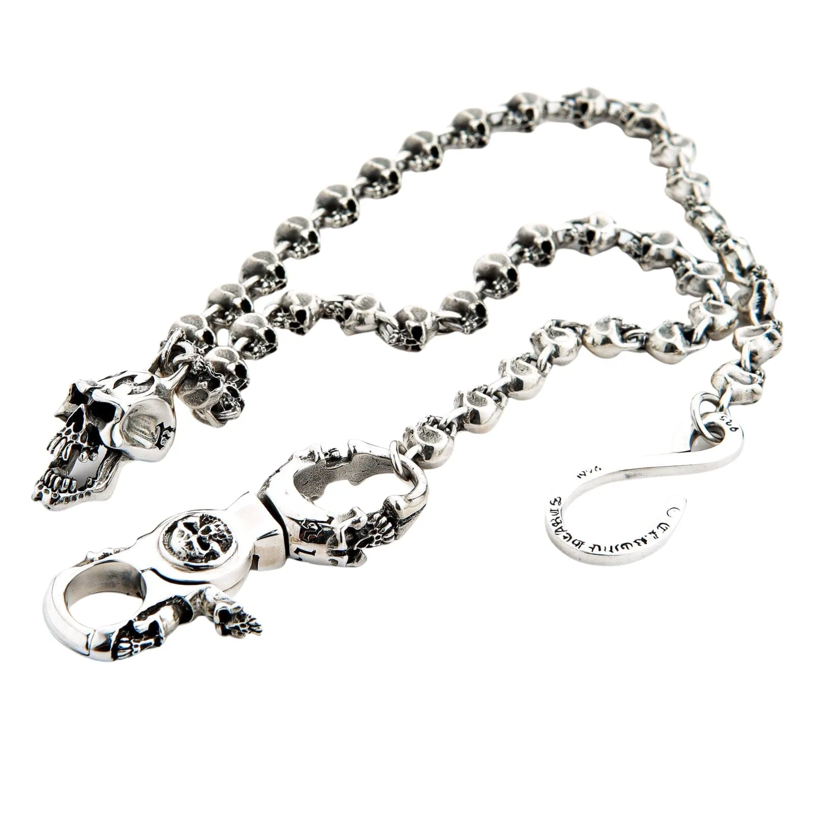 Skull Sterling Silver Biker Wallet Chain