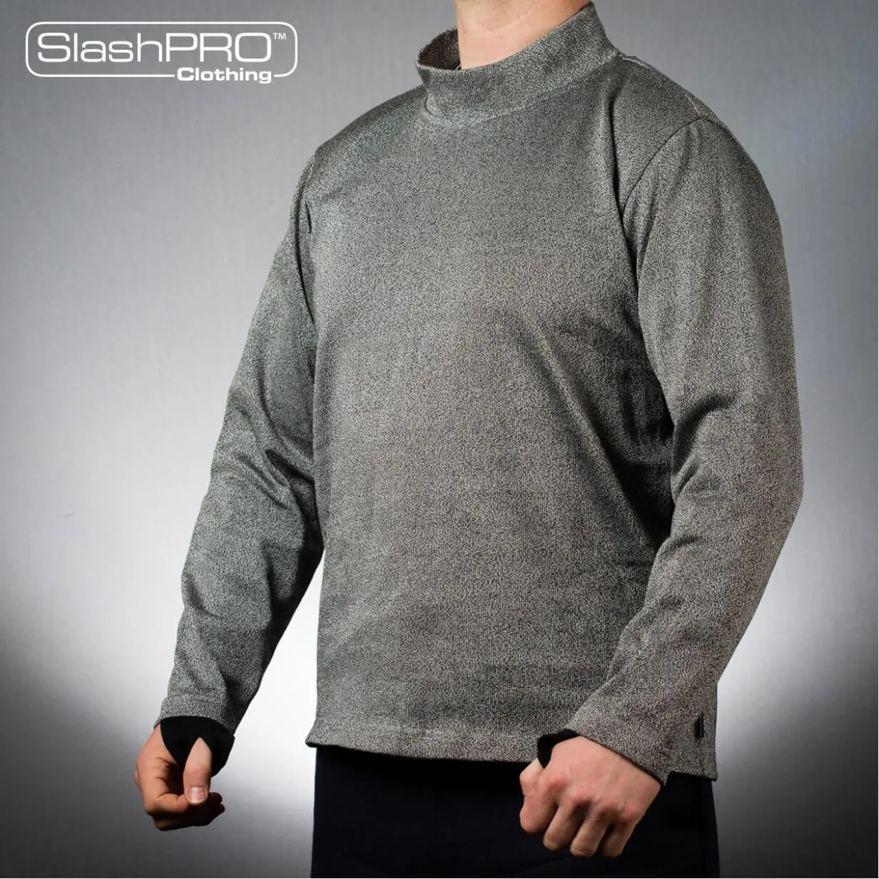 SlashPRO Slash Resistant Turtleneck Sweatshirt with Thumbholes