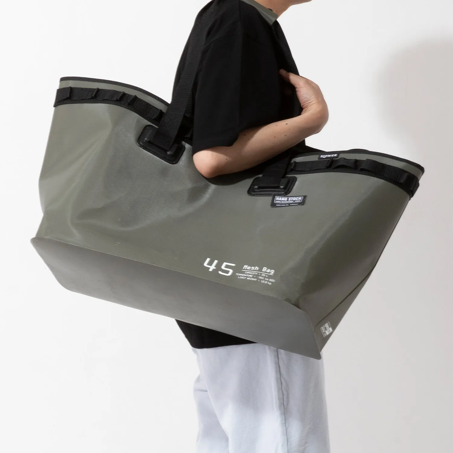 SLOWER | スロウワー　HANG STOCK MESH BAG 35L