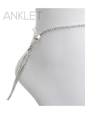 ‘Sparkle Dash’ Iridescent Adjustable Anklet