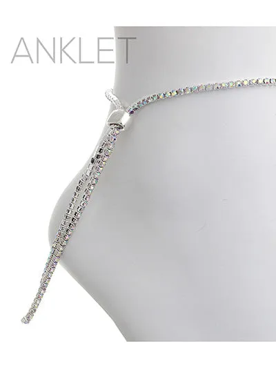 ‘Sparkle Dash’ Iridescent Adjustable Anklet