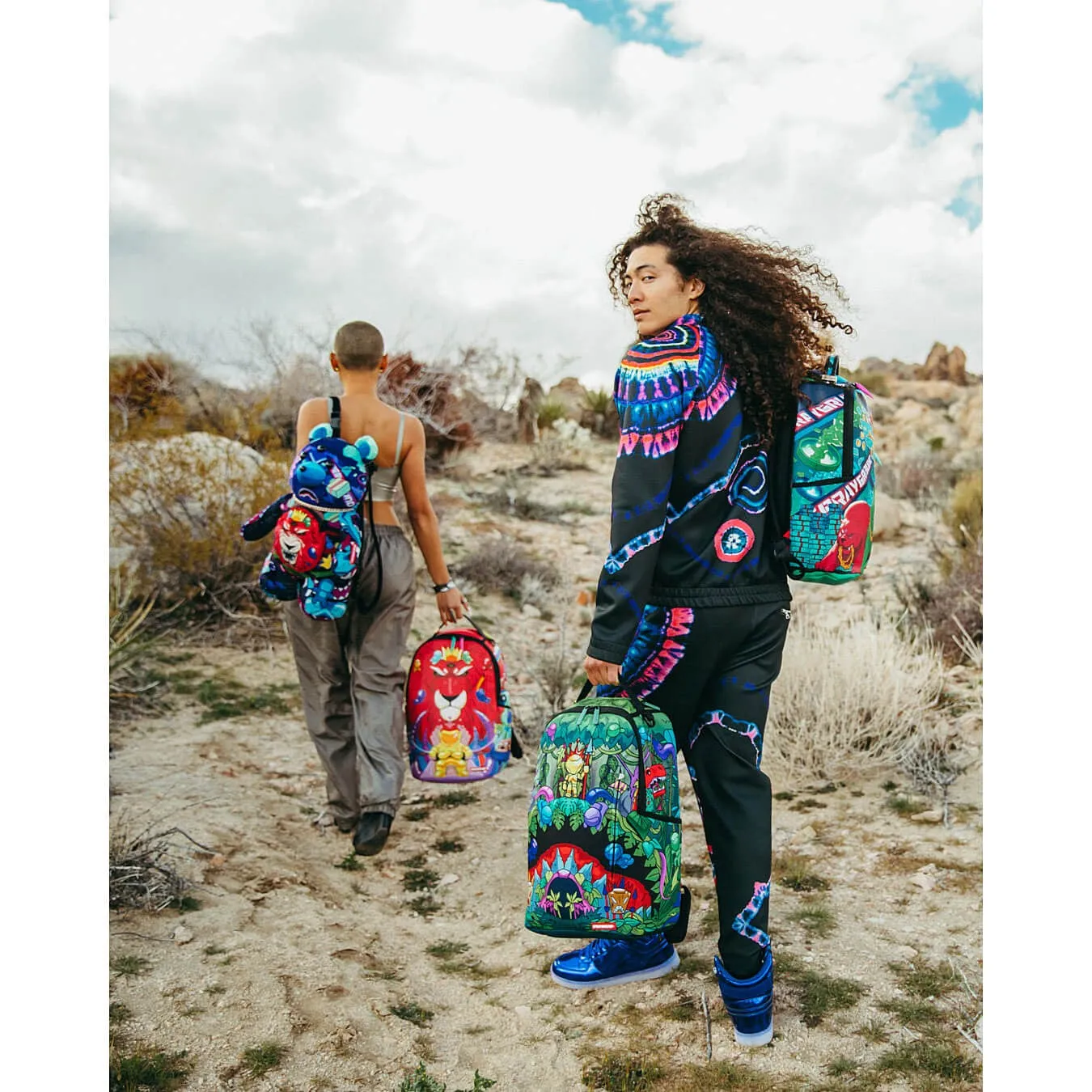 Sprayground Astro Twilight Moneybear Teddybear Backpack Purple