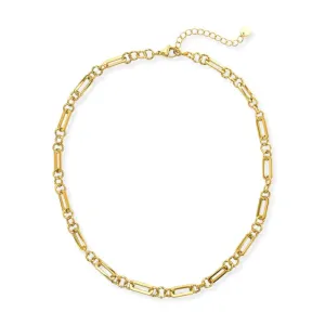 Stainless Steel Rectangle Link Necklace S1N008G