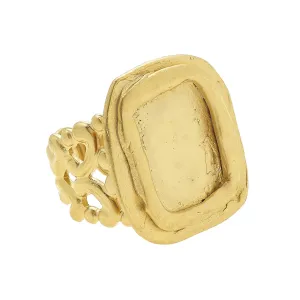 Susan Shaw | Handcast Gold Adjustable Ring