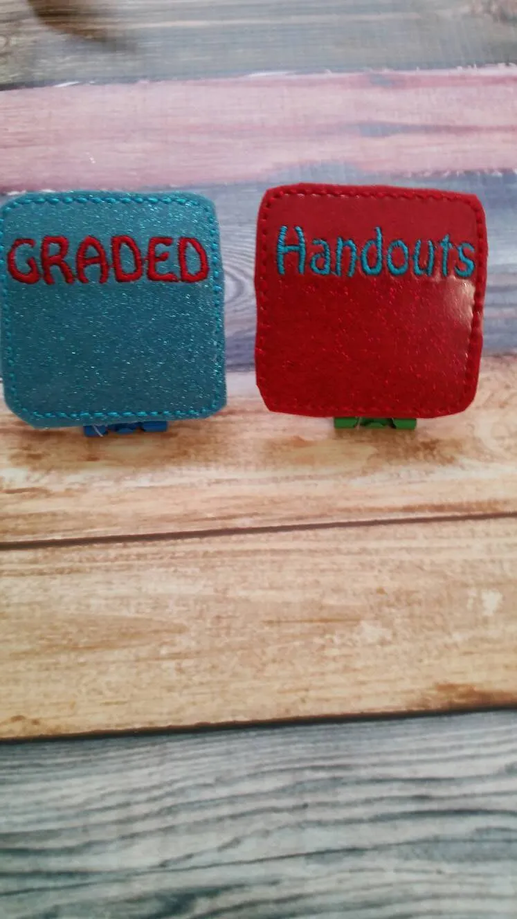 Teacher Binder Clips - Organization - Planner Clip - Gift for Teacher - Teacher Appreciation  - School - Classroom Supply - paper clip