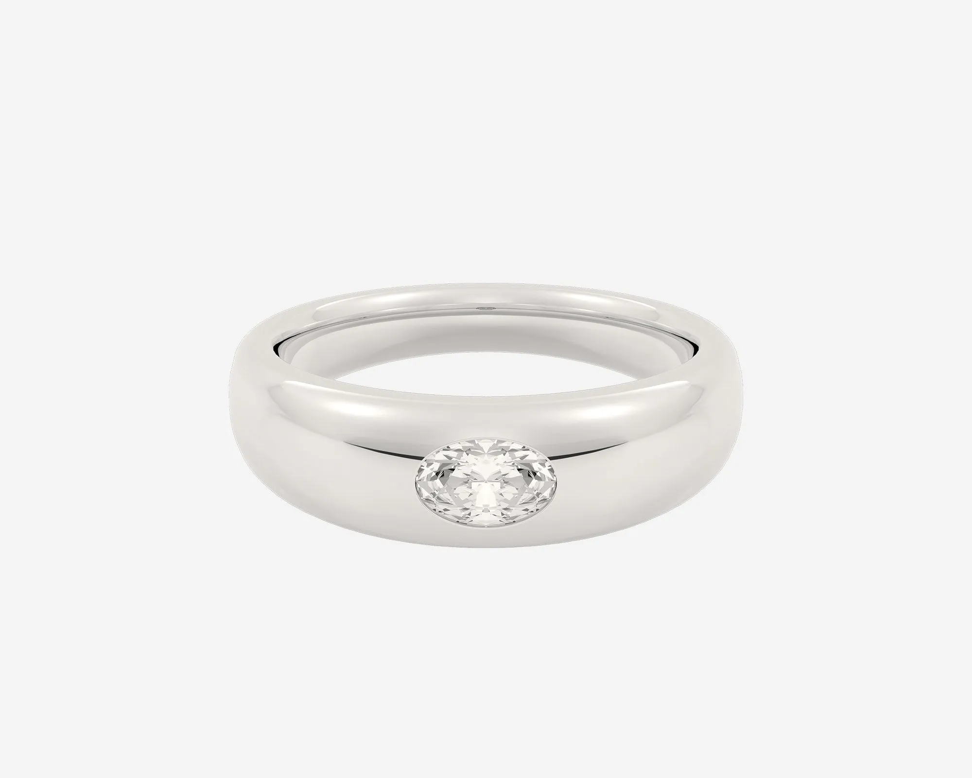 The Oval Diamond Signet