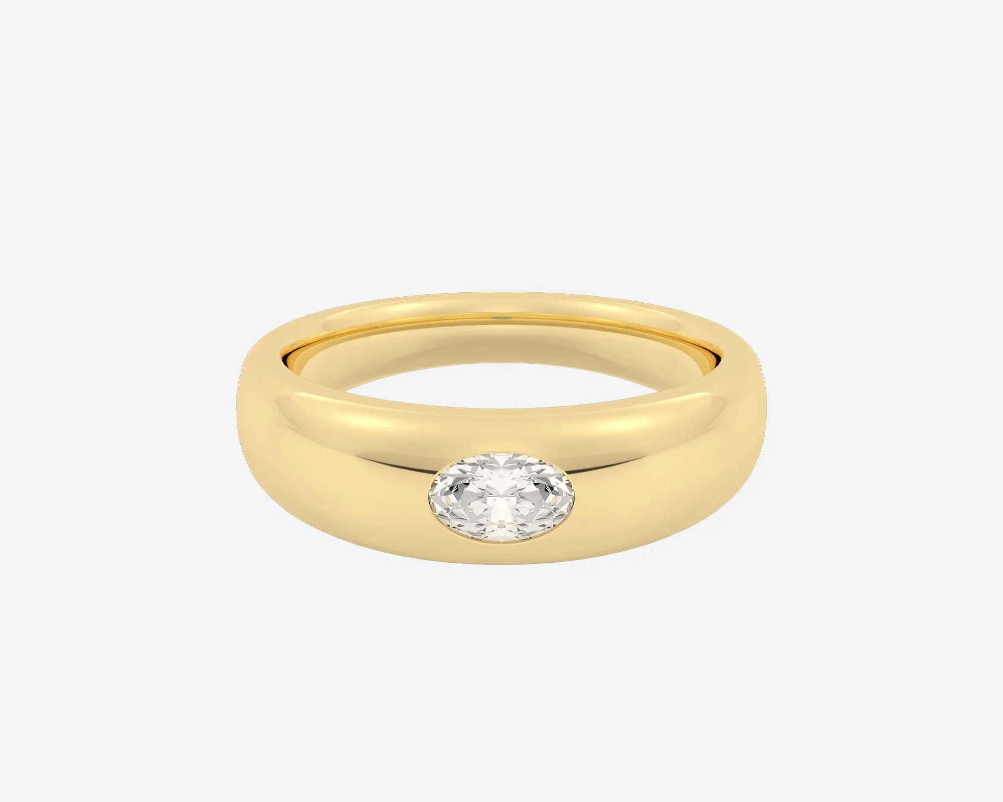 The Oval Diamond Signet