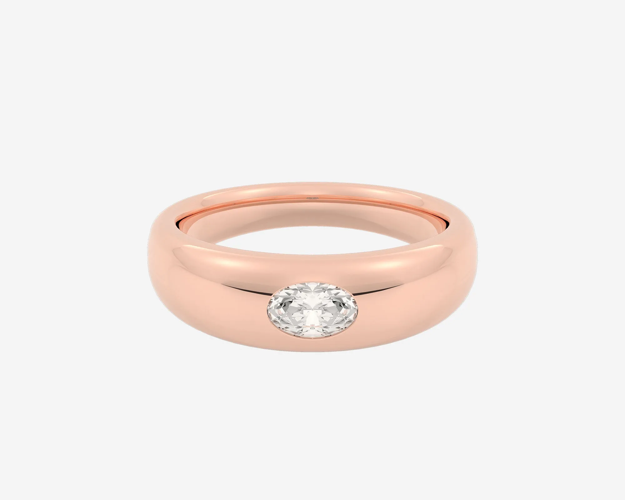 The Oval Diamond Signet