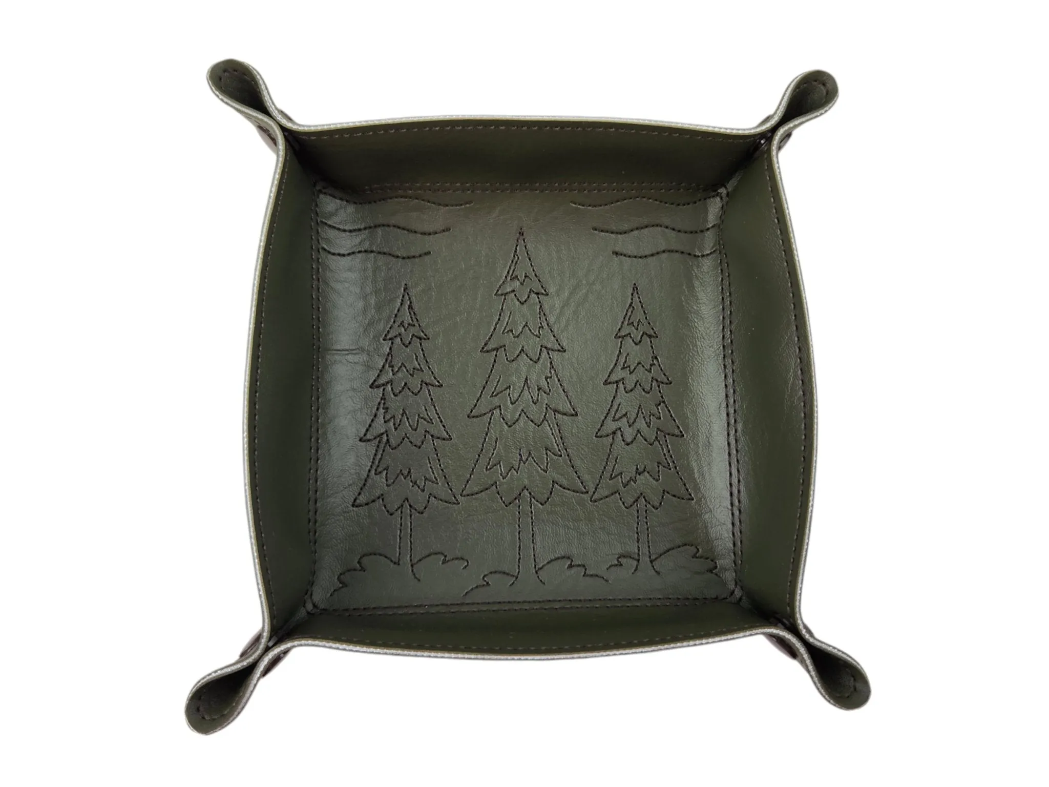 Three pine tree dice tray