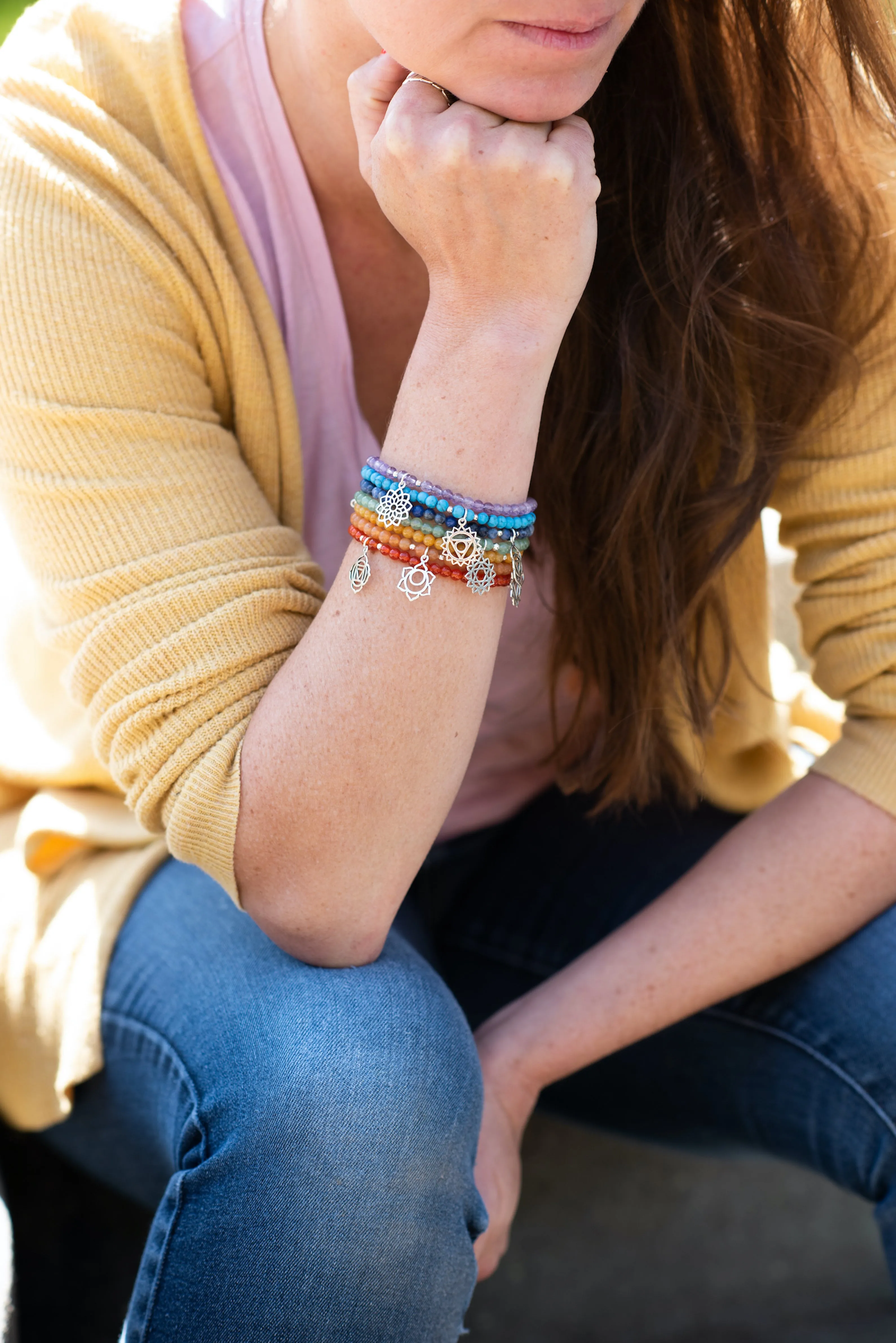 Throat Chakra Blue Howlite Signature Stretch Bracelet