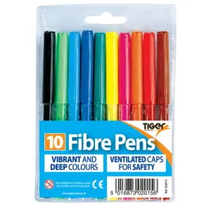 Tiger Fibre Tip Pens Wallet 10