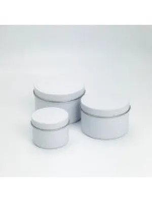 Tin 8oz Matte White - Box of 24