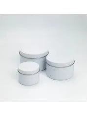 Tin 8oz Matte White - Box of 24