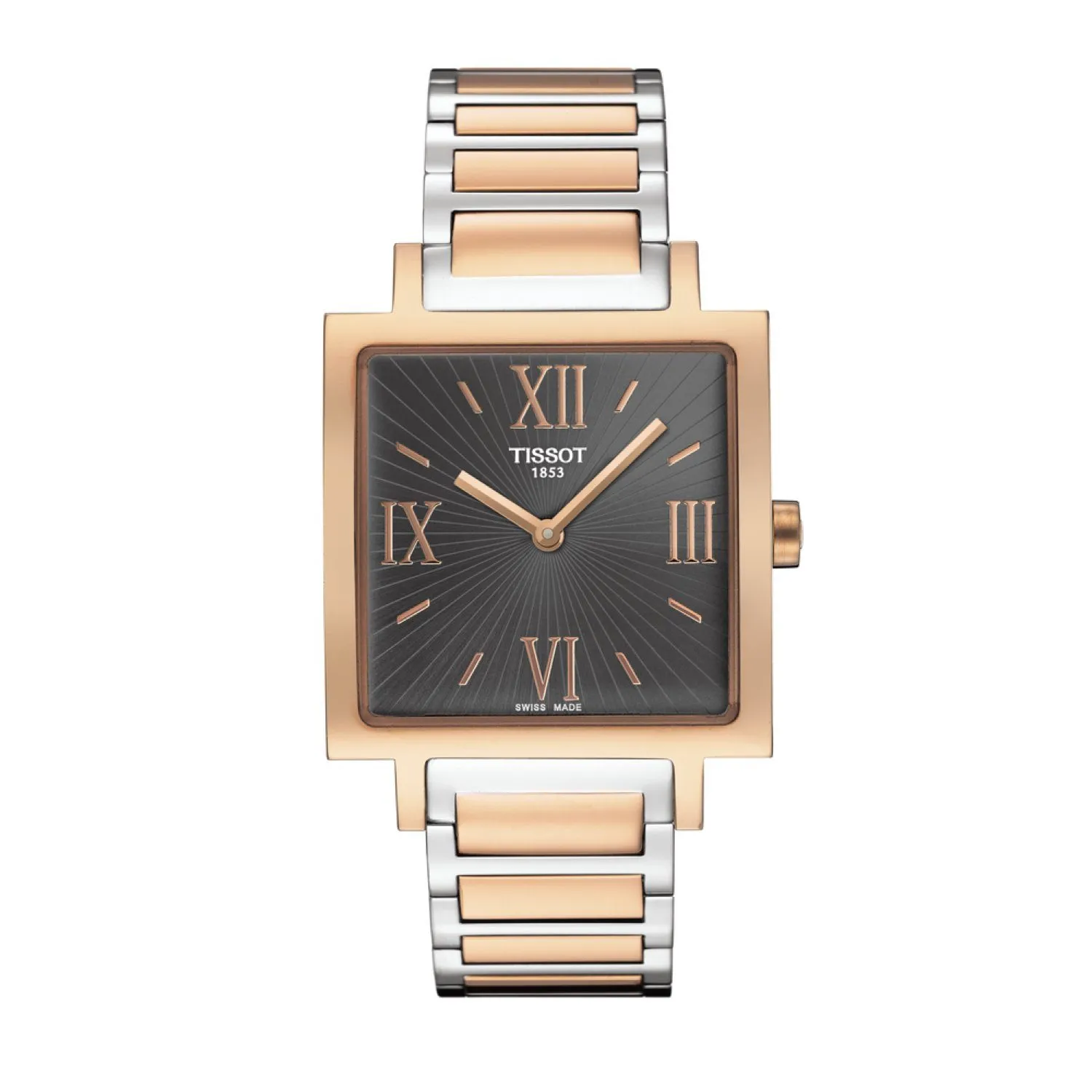 Tissot 16mm Happy Chic Two-Tone Rose Coated Steel Bracelet