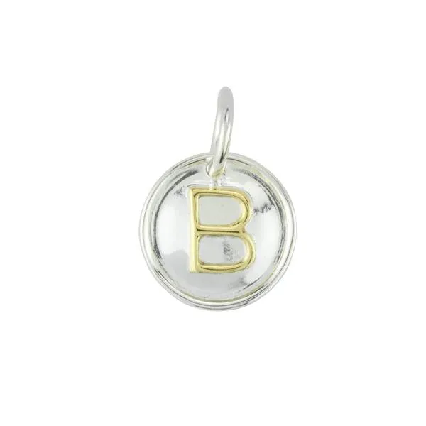 Two Tone Letter Charm