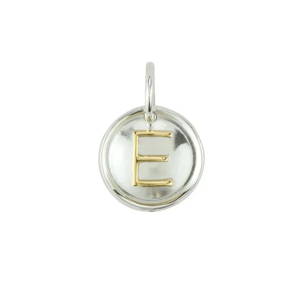 Two Tone Letter Charm